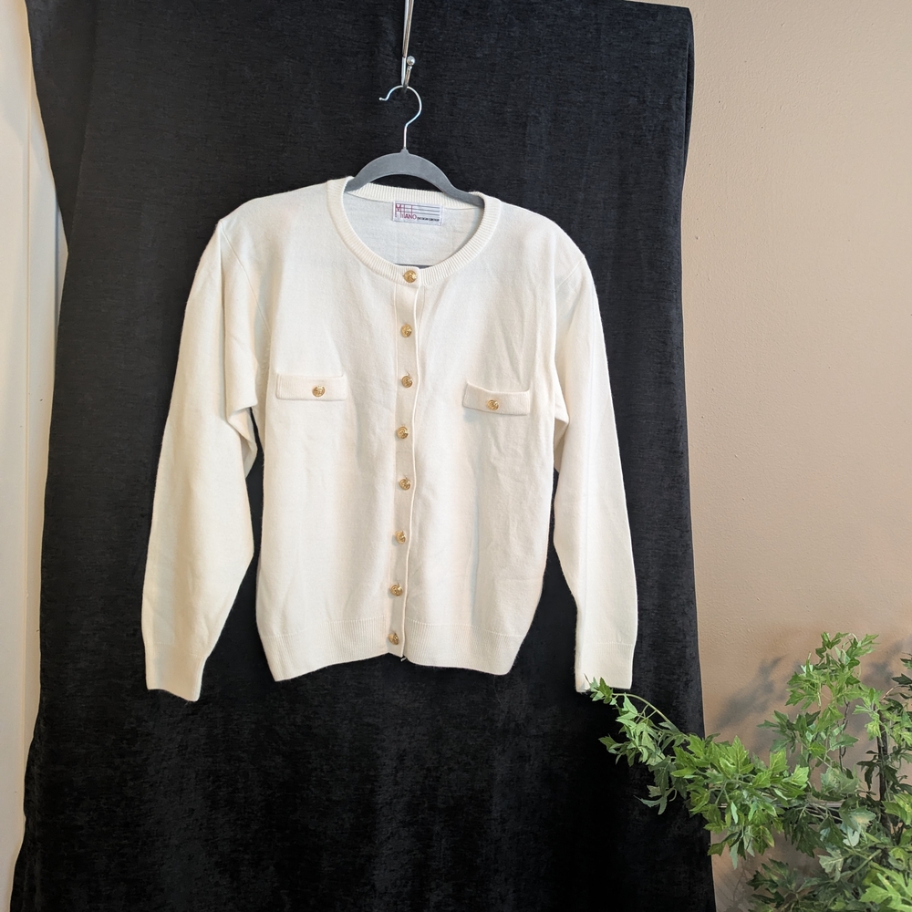 Milano Cream Cardigan Sweater